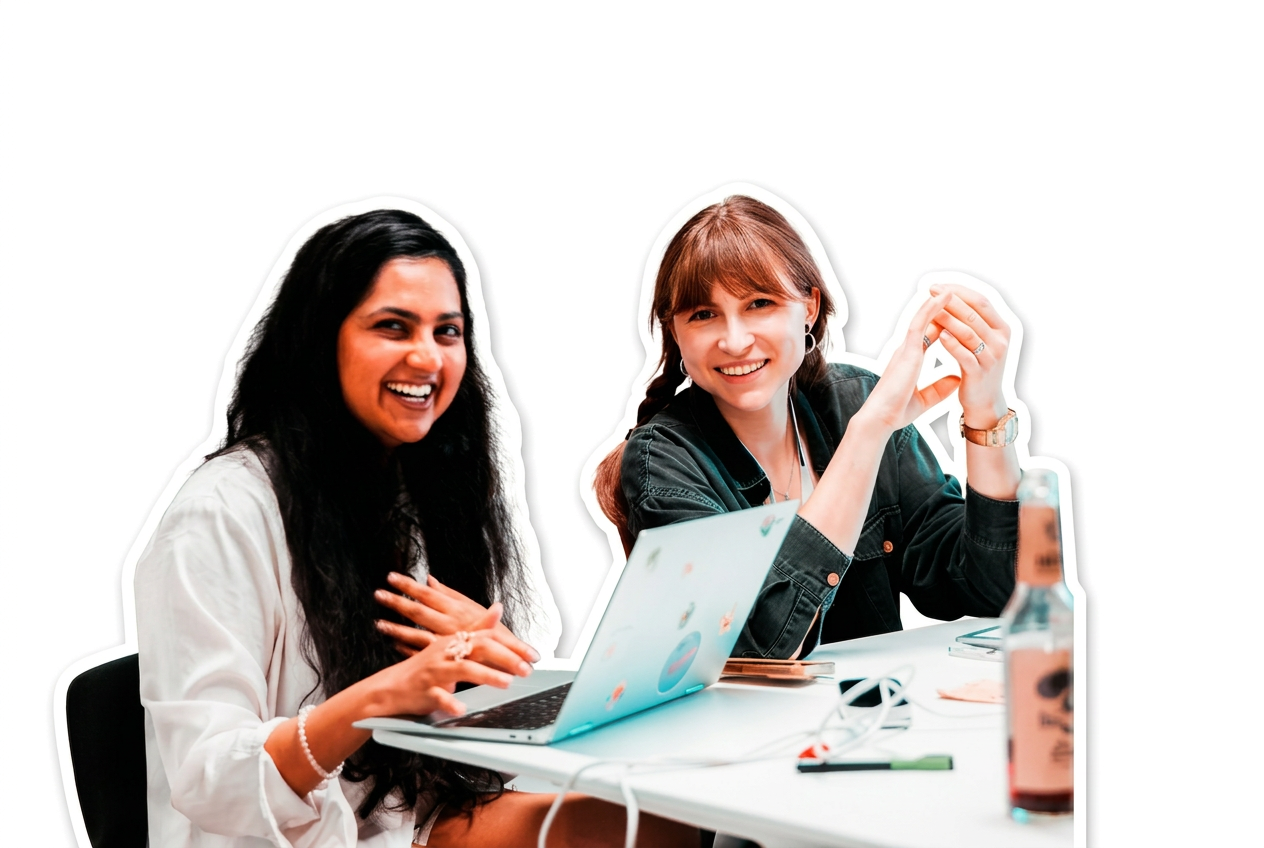 Medical students collaborating over a laptop in an innopreneurship workshop